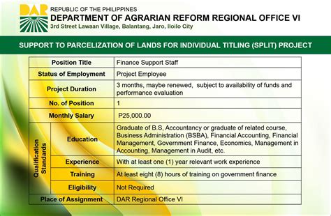 dar hiring region 6|DAR Regional Office VI is NOW .